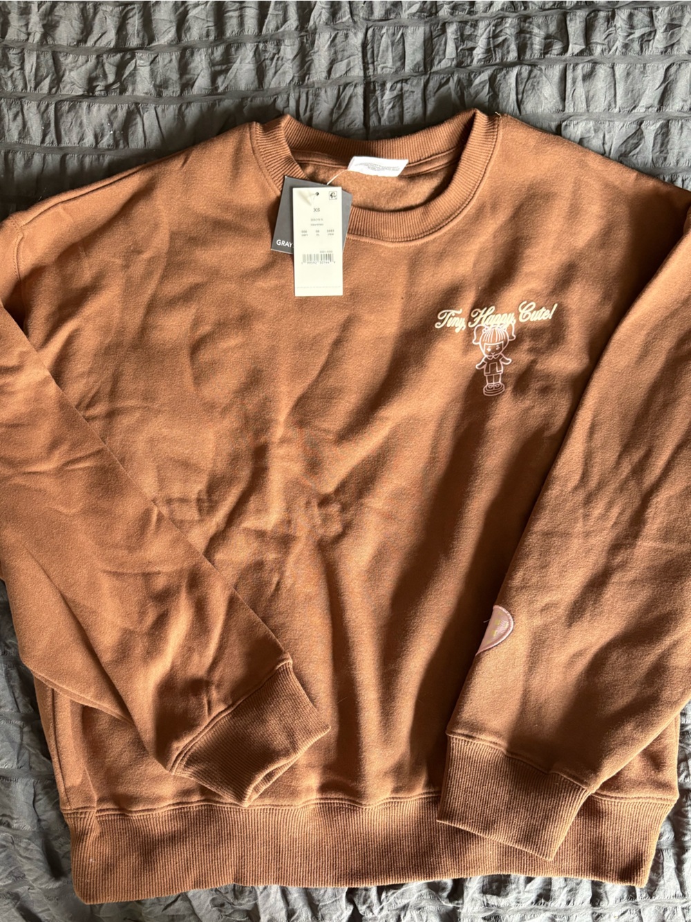 Women’s XS Brown Polly Pocket Branded Sweatshirt